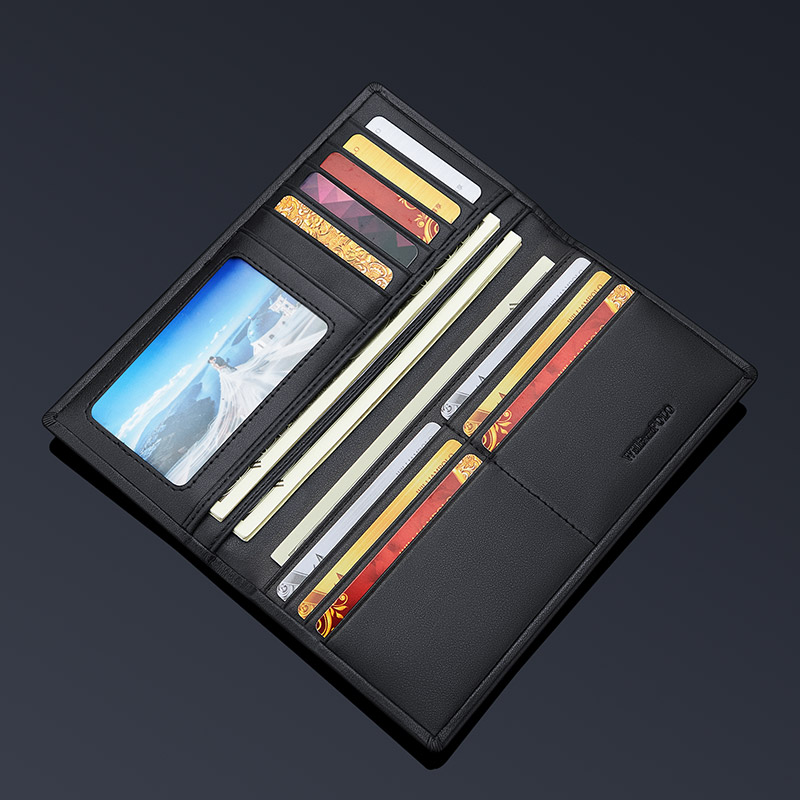 WILLIAMPOLO Men Wallets Long Style High Quality Card Holder Male Purse Slim Male Purse Brand Leather Wallet For Men