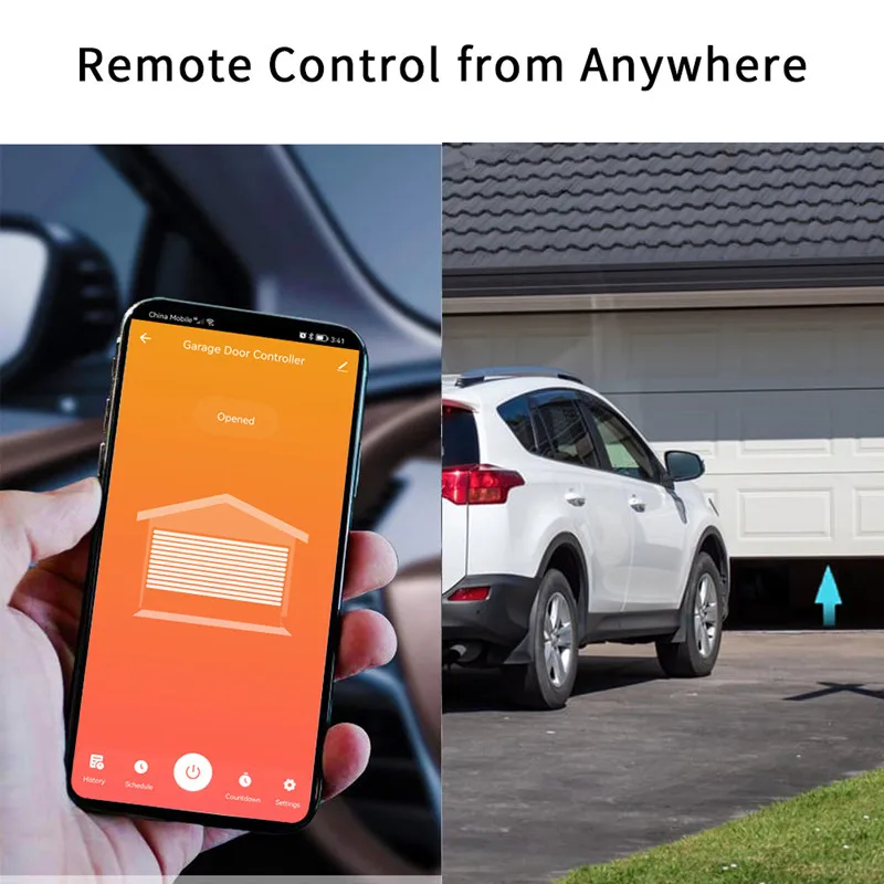 Tuya WIFI/ZigBee Garage Door Opener Controller App Remote Control Supports Alexa Google Home Zigbee2MQTT Gateway Needed