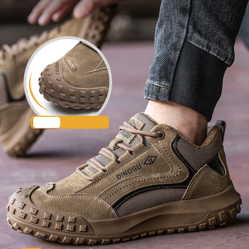 Waliantile Summer Safety Work Shoes For Men Male new Non-slip Puncture Proof Working 2025 Boots Breathable Steel Toe Indestructible Shoes