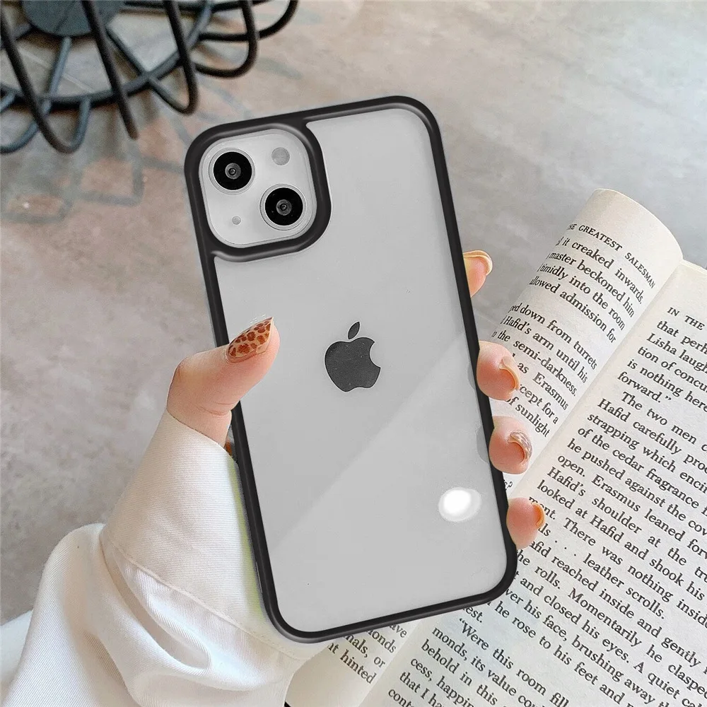 Candy Colored Acrylic Transparent Phone Case For Iphone15 14 13 12 11 Pro Max X XR XSMAX 7 8 Plus SE TPU Case Cover New Products