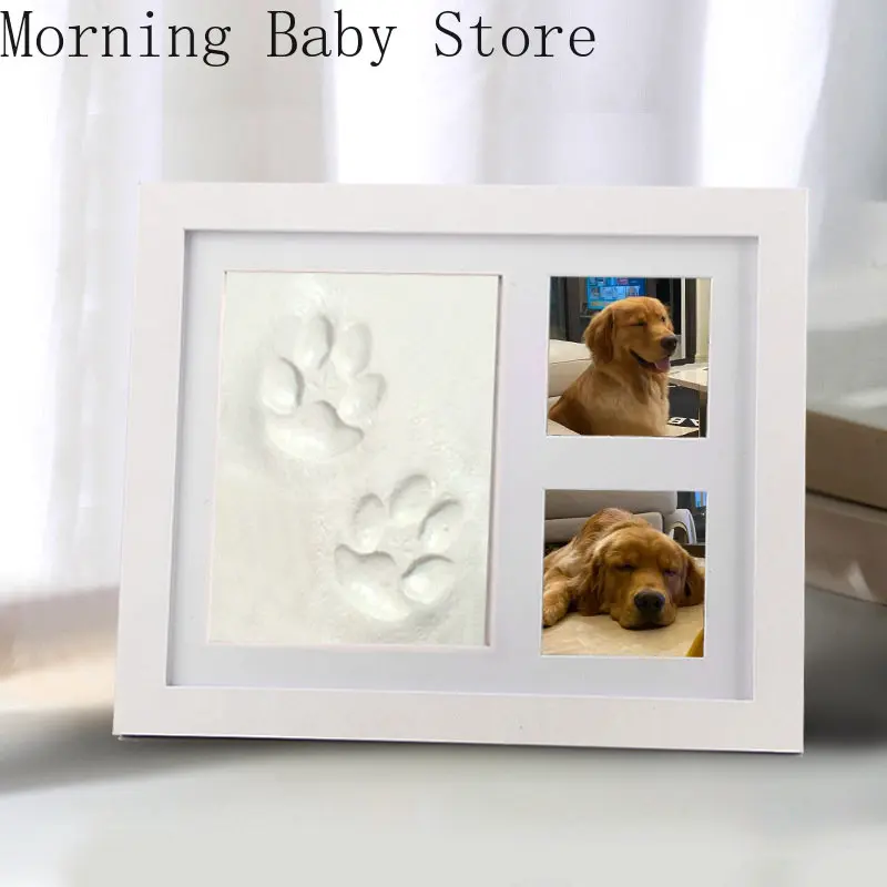 Newborn Baby Hand Foot Print DIY Photo Frame with Mold Clay Imprint Kit Non-toxic Baby Souvenirs Baby Milestone Decor Gifts