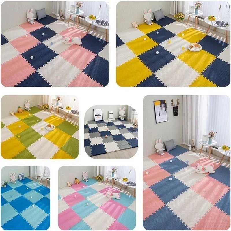 Play Mats 16pcs Foam Baby Play Mat Puzzle Mat Kids Interlocking Exercise Tiles Rugs Floor Tiles Toy Carpet Soft Carpet 30*30*1cm I24X