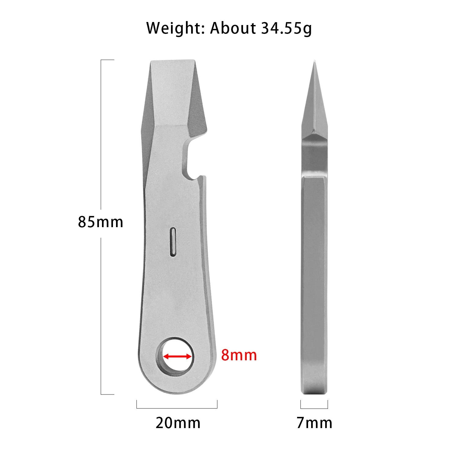 Titanium Alloy Bottle Opener Portable Crowbar Outdoor EDC Tool Multi-functional Small Wrench