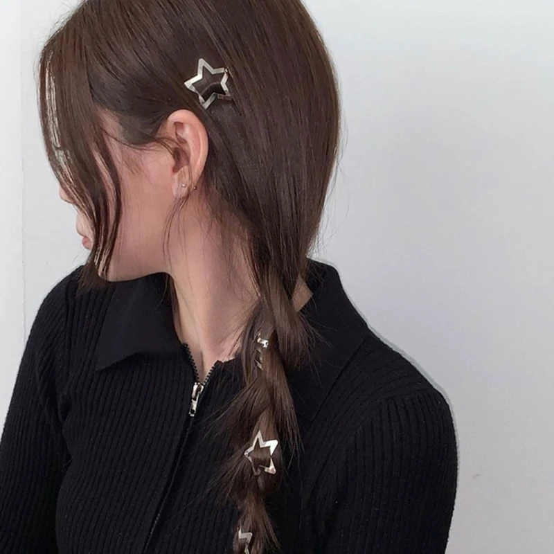 Ins Style Metal Star Pentagram Hairpin for Woman Cute new Sweet Style Charm 2025 Hair Clip Aesthetics Y2k Hair Accessories