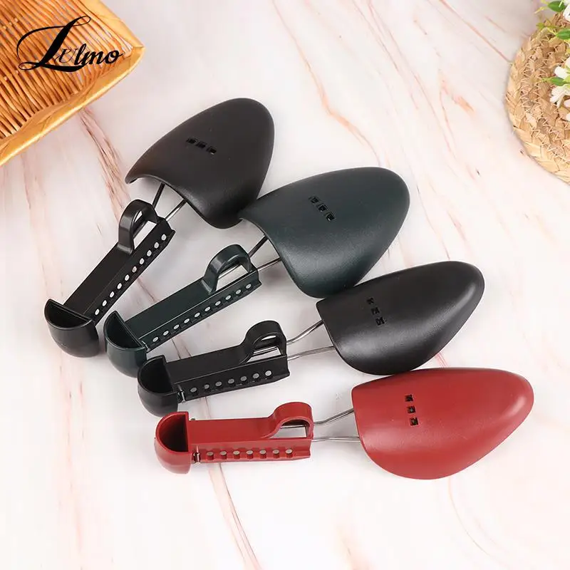 High new Quality 1 2025 Pair Plastic Shoe Tree Shaper Shapes Stretcher Adjustable For Women Men Unisex Black Red
