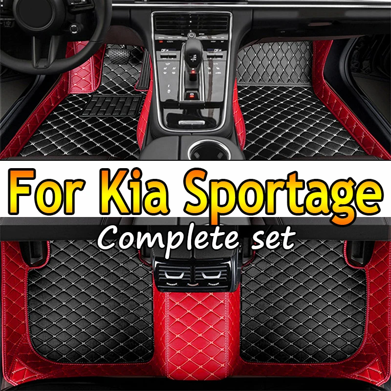 Car Mats For Kia Sportage QL MK4 2017~2022 Carpet Anti Dirty Pad Luxury Leather Floor Mat Durable Rugs Full Set Car Accessories