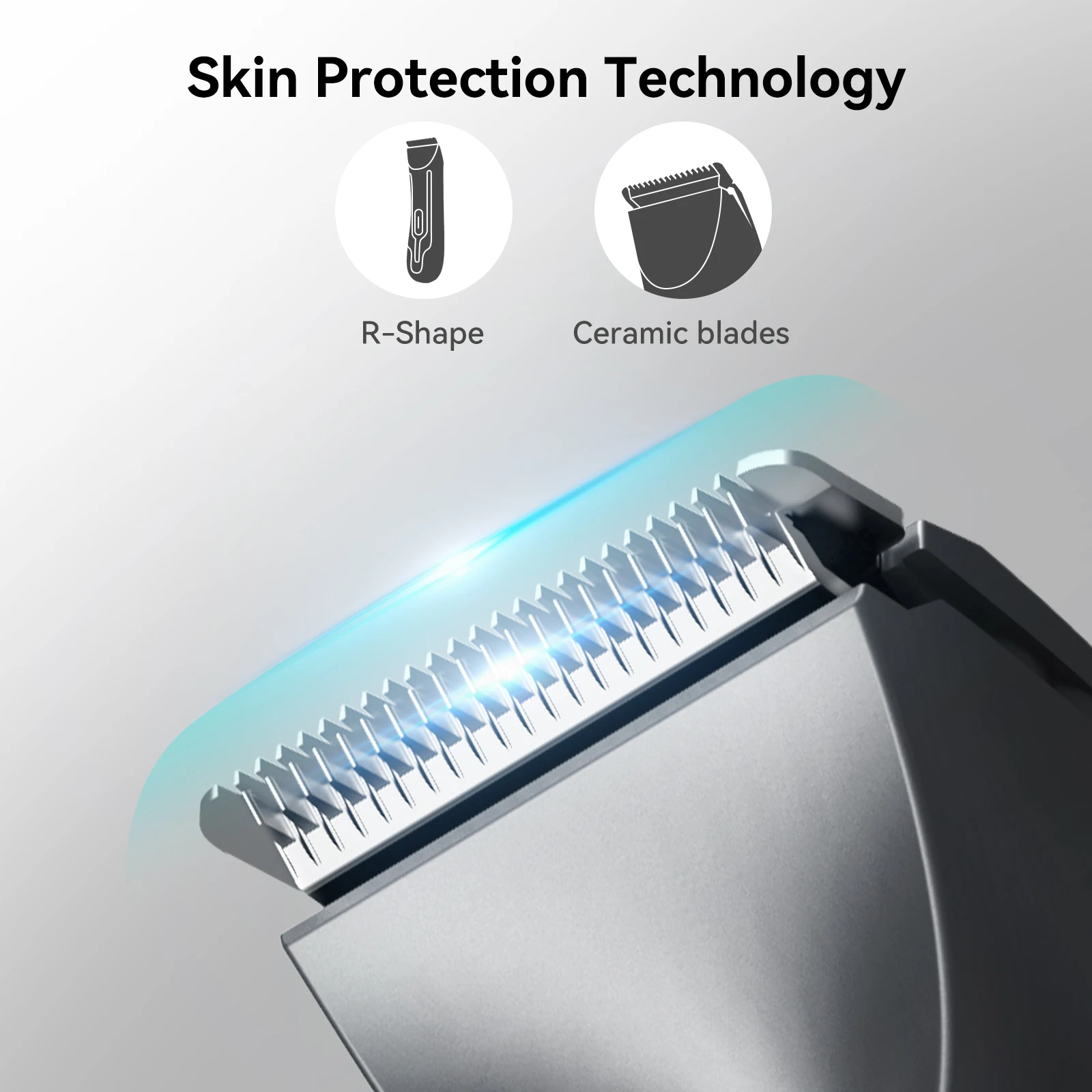 Kensen S10 Men's Electric Groin Body Hair Trimmer Pubic Hair Trimmer Body Grooming Clipper for Men Bikini USB Rechargeable Razor