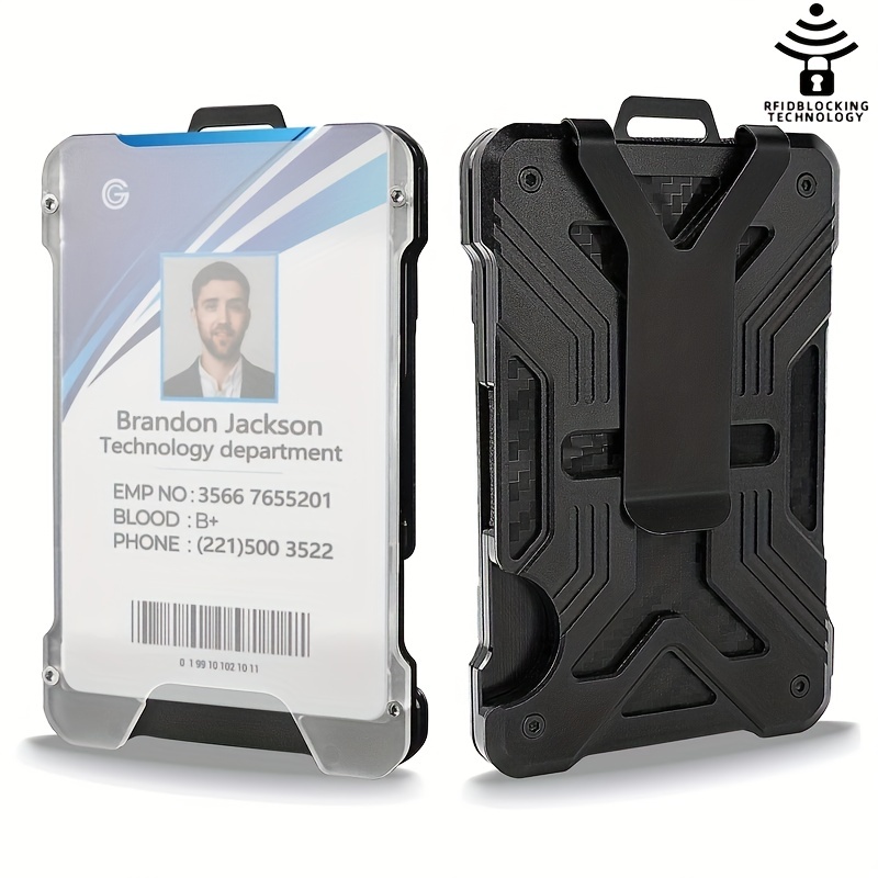 Lightweight & Versatile Metal Minimalist RFID Cedit Card Holder - The Perfect Portable Wallet