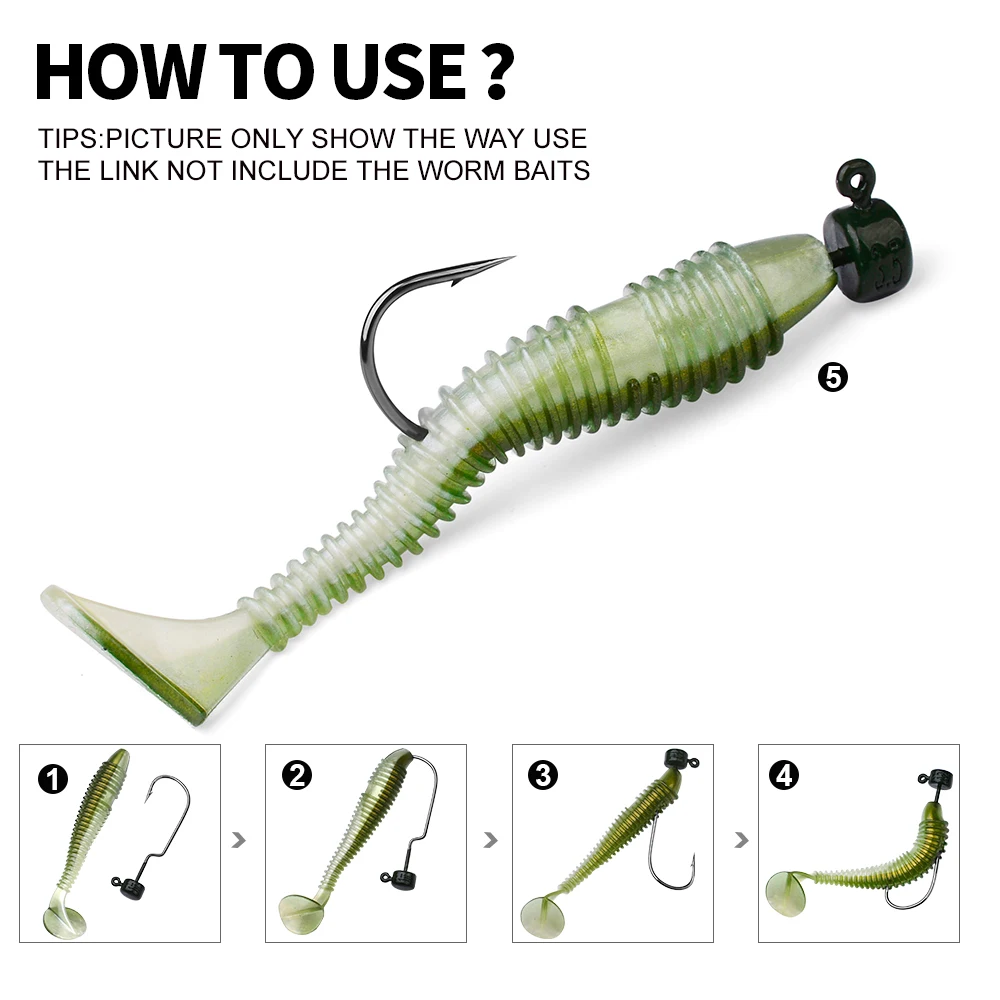 YUCONG 10PCS Umbrella Head Hooks 3.5g-5g-7g Barbed Jighead Hook Ned Rig Worm Fsihing Hooks new Barbed Fishhook 2025 for Soft Lure Pesca