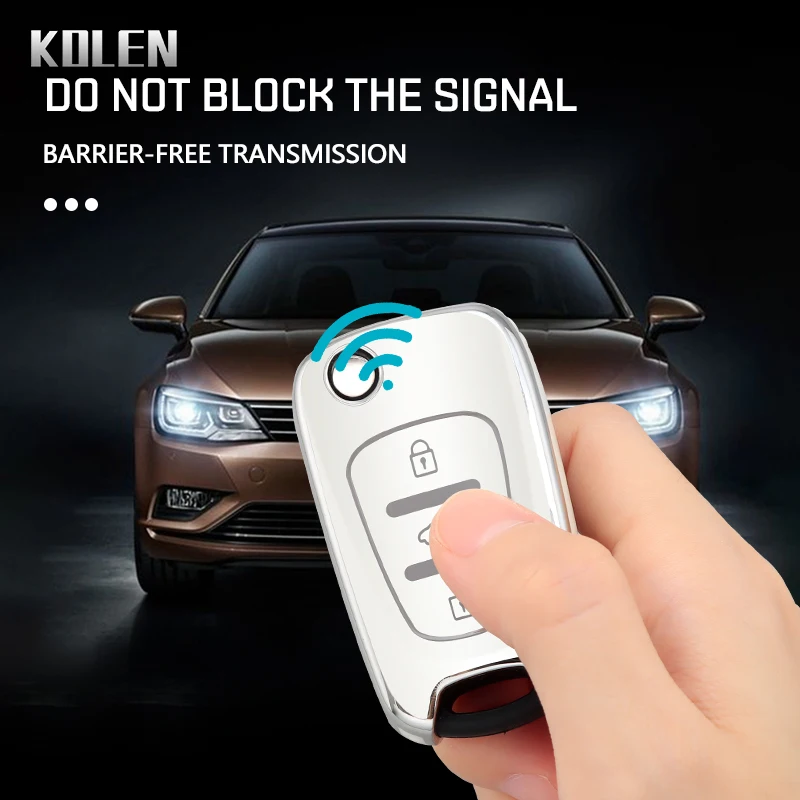 TPU Car Flip Key Case Cover Shell Fob For Hyundai I20 I30 Ix20 Ix35 Elantra Accent For KIA Sportage Rio 3 Soul Optima Ceed K5 K2