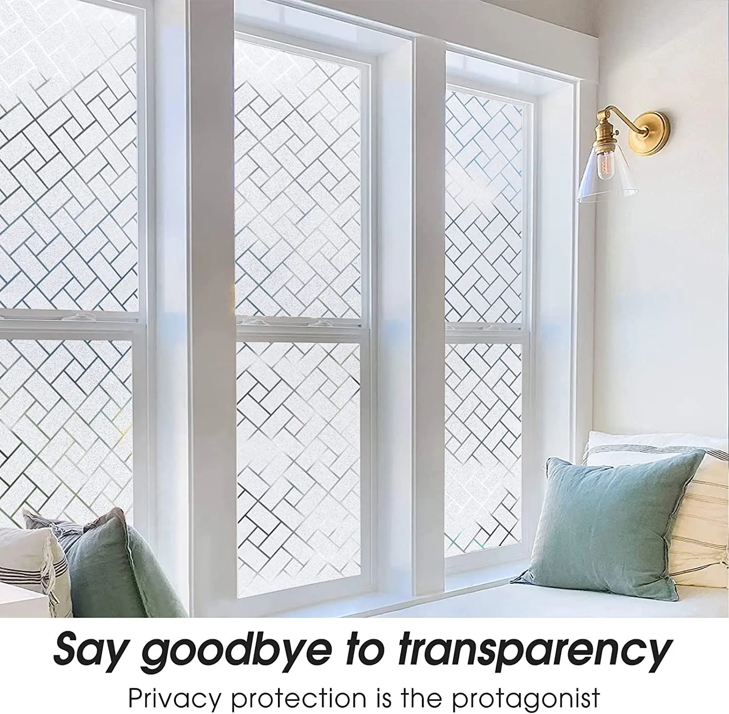 Window Privacy Film Frosted Glass Window 2025 Film Sun new Blocking Window Film Non-Adhesive Heat Control Removable Window Stickers Home