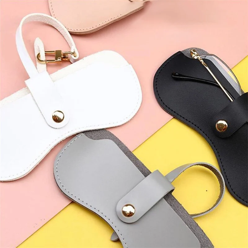 Portable Ultra-thin Glasses Case PU Leather Sunglasses Storage Box Simplicity Snap Eye Glasses Container Cover Eyewear Bags