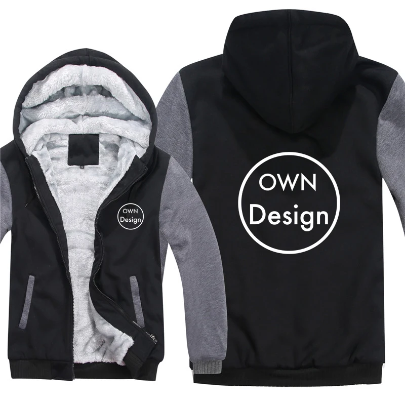 Custom Design Hoodies Men 2025 Cool Coat Thicken Make Your Design new Text Sweatshirt Mans Jacket Hoody