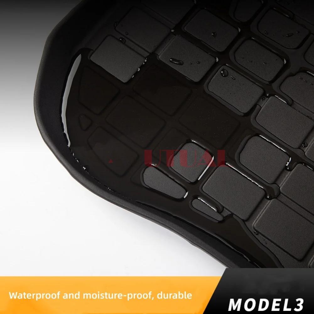 For Tesla Model Y Rear Seats Back Protector Anti-Kick Mats TPE Seat Cover & Trunk Mats Foot Pad Model 3 Y 2016-2023 Accessories
