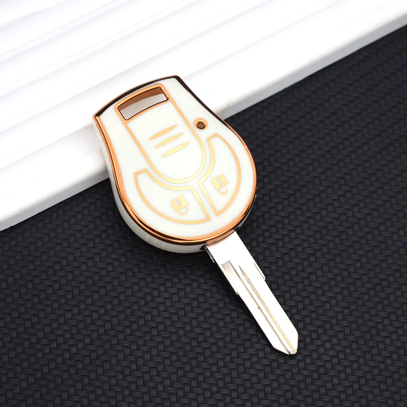 TPU Car Key Cover Shell Fob Case Remote Key Holder Bag for Nissan Juke Note Micra Cube Qashqai 2Buttons Car Accessories