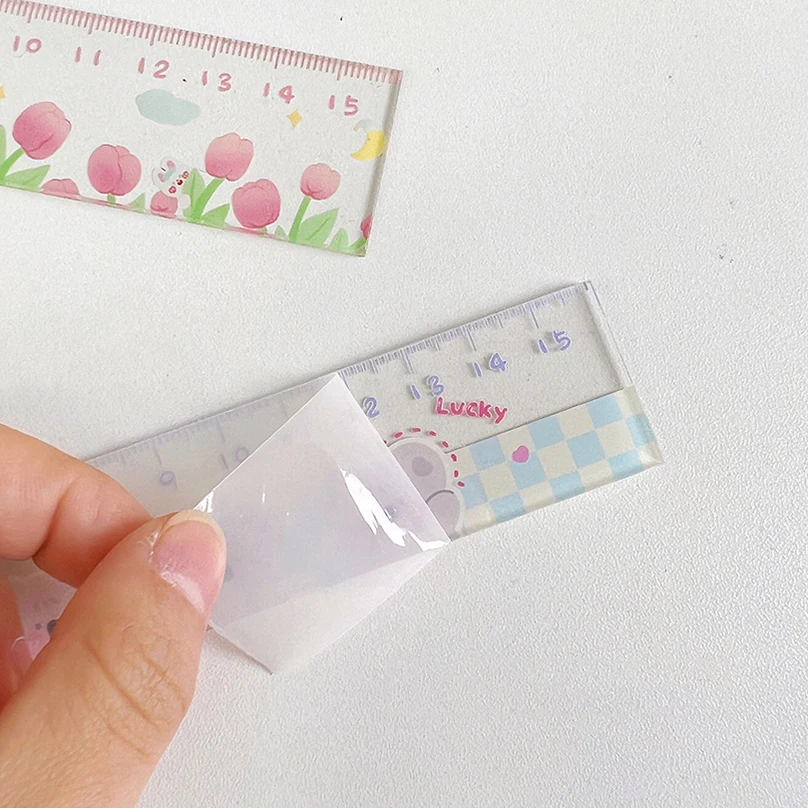 Cute Ruler School Supplies Kawaii Accessories 2025 15cm Drawing Tool Korean new Stationery Fournitures Scolaires Student Regla Ruler