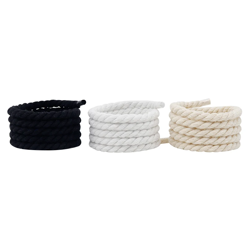 new 2025 Weiou Lace 7MM Durable Cord Spiral Round Rope Solid Color Polyester Tape Special Gift Shoe Decorative Object 120-180Cm Wholesale