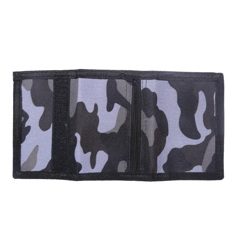 Men Trifold Wallets Women Short Coin Purses Casual Canvas Fabric Young Novelty Money Bags Male Card Holder With ID Window