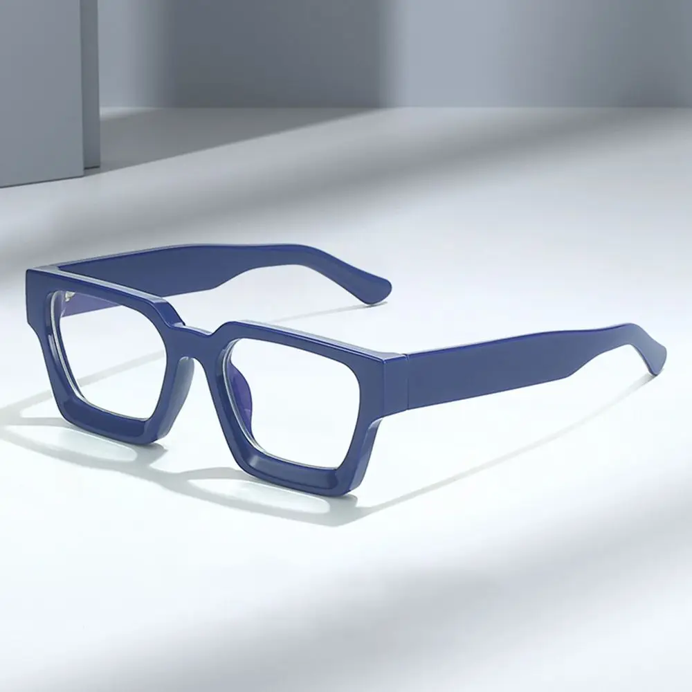 Trendy Oversized Square Anti-blue Light Glasses Vintage Colorful Computer Glasses Men Women Retro Ins Popular Eyewear