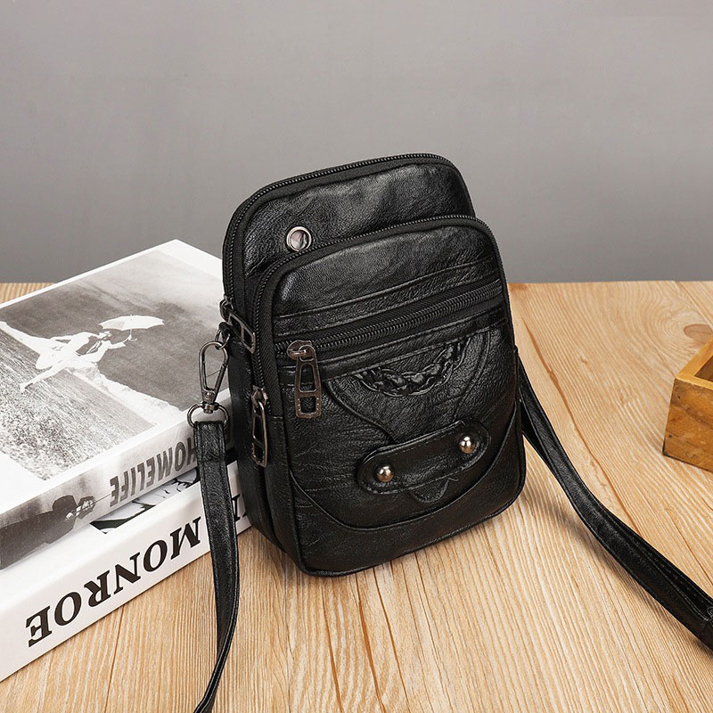 Multi-Functional Soft PU Leather Small Shoulder For Women Vintage Crossbody Cash Purse Cell phone Bag bolsas femininas