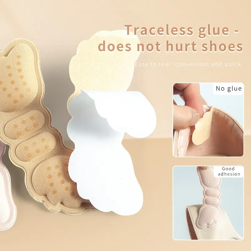 4Pairs Women Insole for new High Shoes 2025 Heel Pad Adjust Size Adhesive Heels Pads Liner Grips Protector Sticker Pain Relief Foot Care