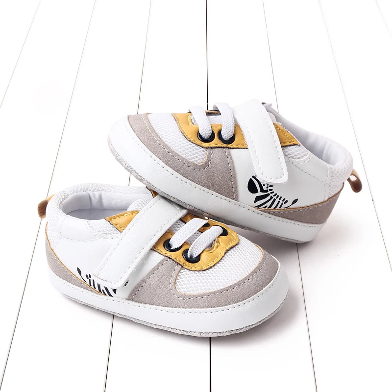 Newborn Baby Boy Shoes Soft Sole Crib Shoes Warm Anti-slip Sneakers Toddler Casual Flats Breathable Mesh Infant Walking Shoes