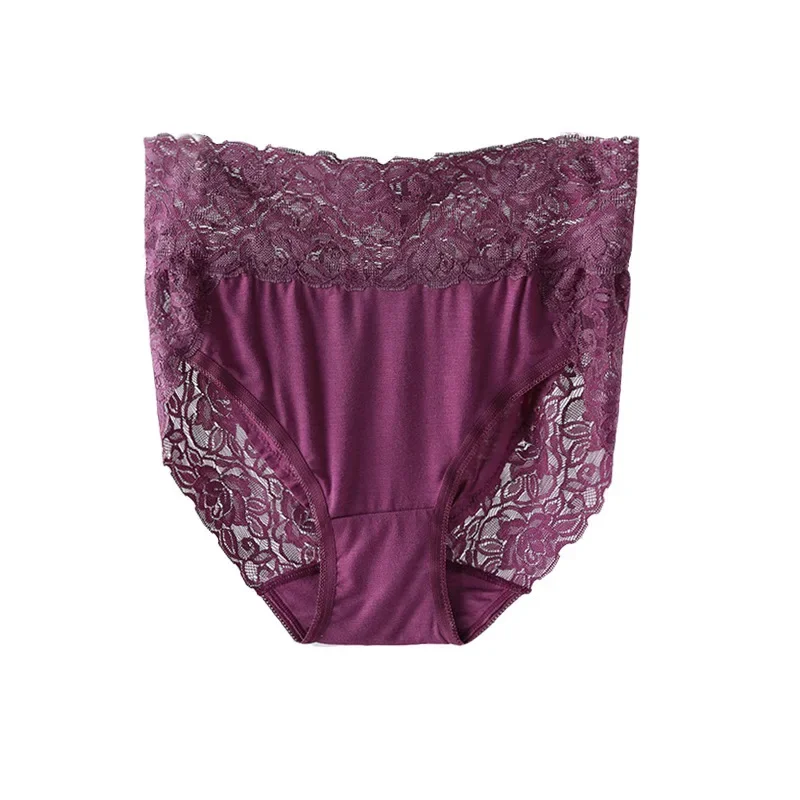 50-150kg Extra Large Plus new Size Panties Lace Sexy Underwear Women High 2025 Waist Modal Ultrathin Breathable Triangle Shorts Lingerie