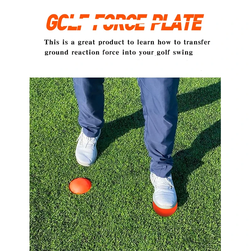 2 Pcs Golf Force Plates Step Pad Golf Trainer Rubber Anti-slip Postural Assisted Swing Practice Golf Training Aids Golf Supplies