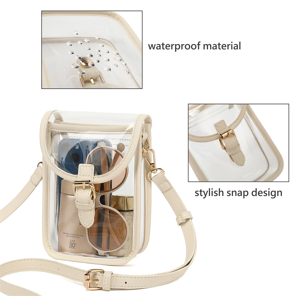 PVC Clear Should Bag PU Leather Clear Messenger Bag Casual Shoulder Purses Jelly Transparent Women Hand Bag Clutch Women Bag