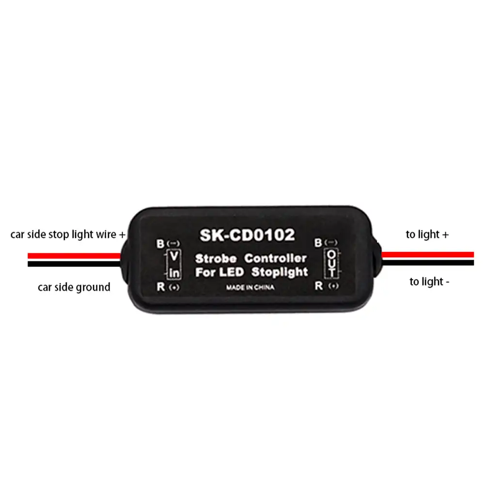 1Pcs GS-100A Brake Lights Strobe Controller LED new Tail Light Controller Box with Fast and Slow 2025 Flash Warning Function