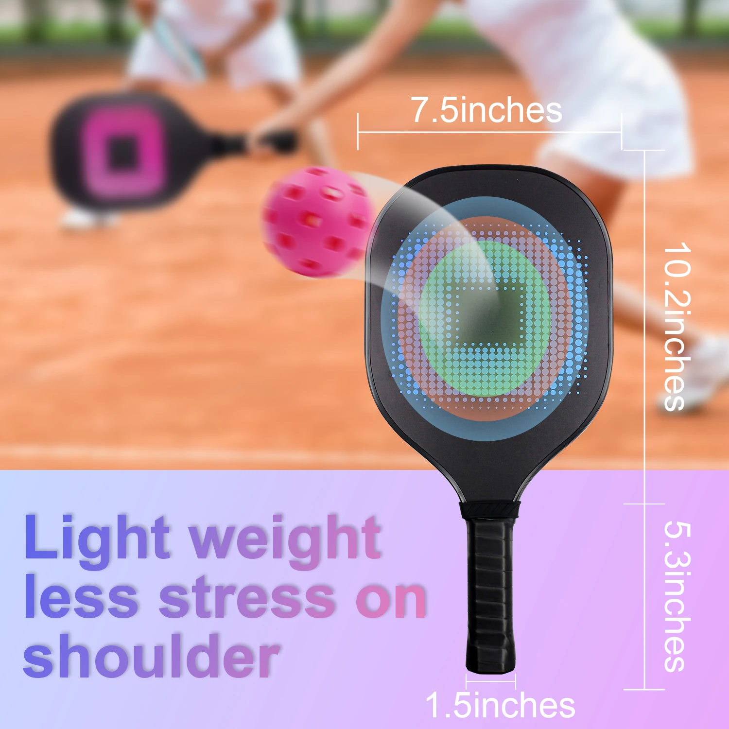 Pickleball Paddles Set with 4 Wood Pickleball Rackets & 4 Balls & 4 Grip Tapes & Portable Carry Bag for Indoor/Outdoor Sports