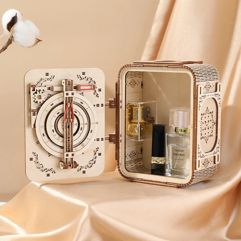 3D DIY Wood Puzzle Jigsaw Vintage Pendulum Owl Clock Ferris Wheel Model Set Creative Assembled Puzzle Toys Gifts For Adults Gift