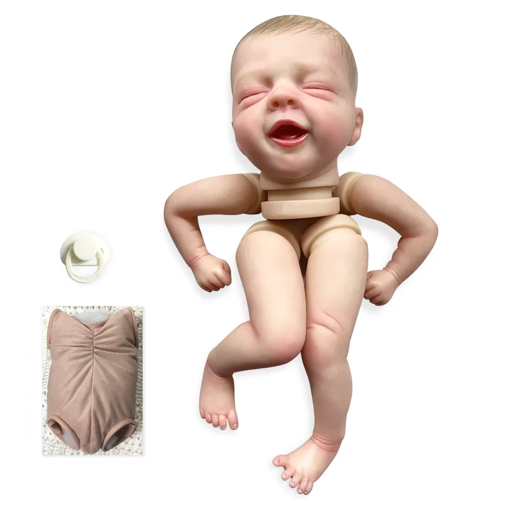 11inch Already Painted Bebe 2025 Reborn Doll Kit Salia with Painted Hair cloth Body Included DIY Blank new Reborn Kit Visible Veins