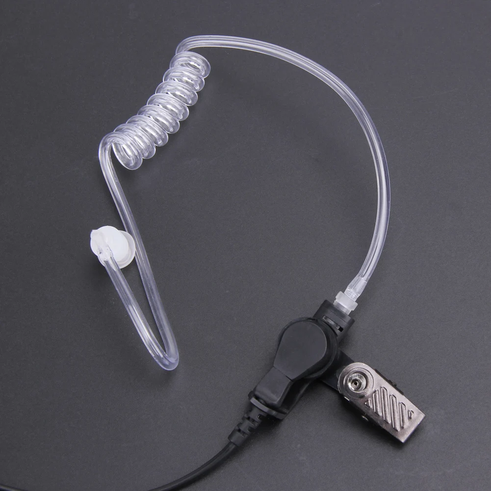 1-5Pcs 2Pin Covert Transparent Acoustic Tube Earpiece Headset Mic for Motorola 2 Way Radios Radiation-proof Anti-noise Headphone