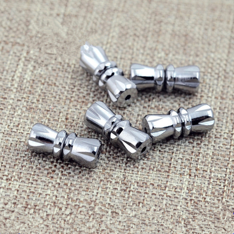 10Pcs Dull Silver Barrel Screw Clasps For Bracelet Necklace Jewelry Making Findings Hole 1mm HK111