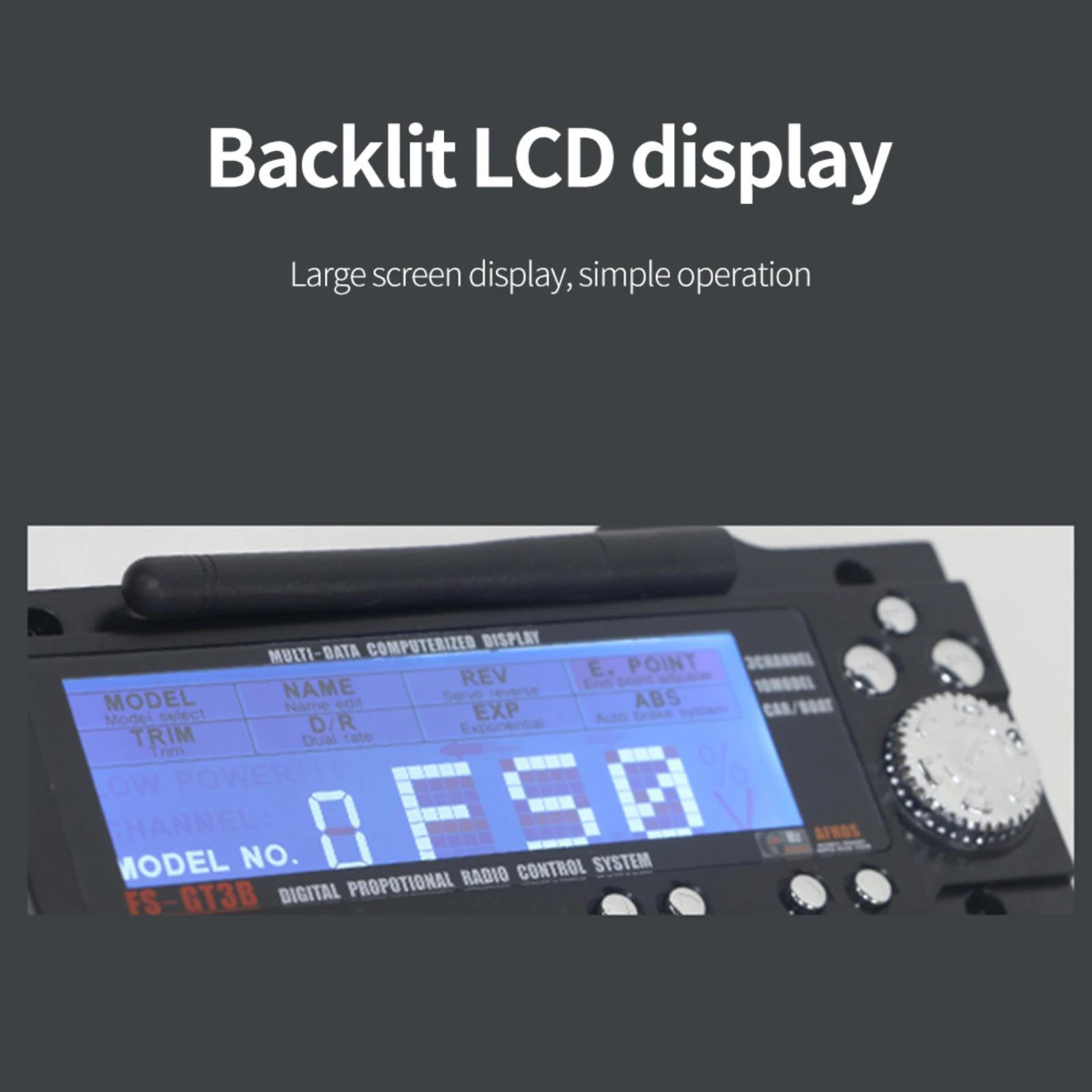 Flysky FS-GT3B Receiver 2.4G 3CH Radio Model Remote Control LCD Transmitter & Receiver for RC Car Boat
