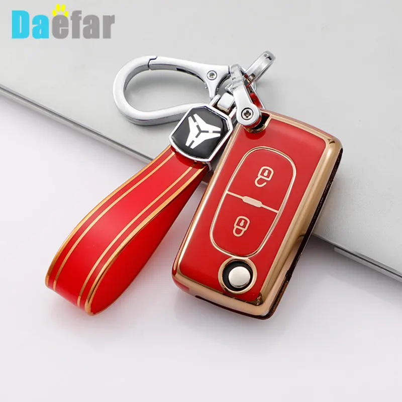 TPU Car Remote Key Case Cover Shell For Peugeot 107 207 307 308 407 607 3008 5008 for Citroen Xsara Picasso C5 C6 C8 Keyless