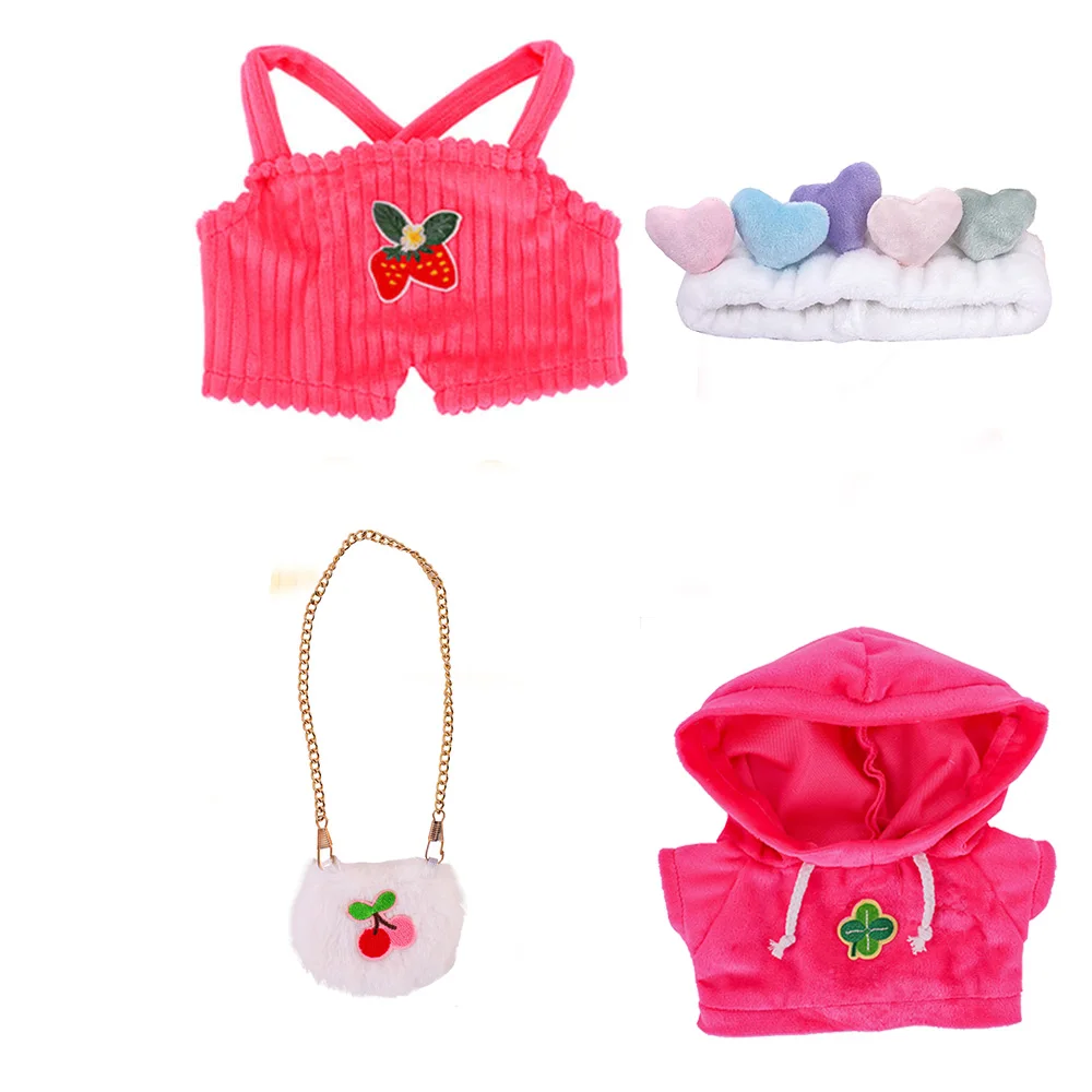 Kawaii Duck Lalafanfan Duck Clothes Cute Plush Print Skirt Headband 2025 Bag Accessories new Animal Costumes Girls Gift