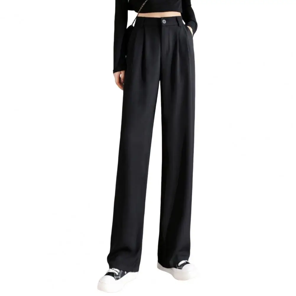 Women Trousers Chic Anti-wrinkle Wide 2025 Commute Lady Suit Pants Lady Garment new Lady Suit Pants Summer Spring Trousers