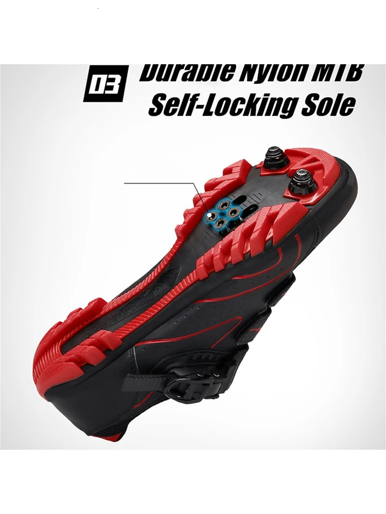 Mountain Bike Shoes Mens Cycling Shoes MTB Shoes Quick Ratchet Buckle Compatible with SPD System Pedal for Indoor and Outdoor Mo 240523