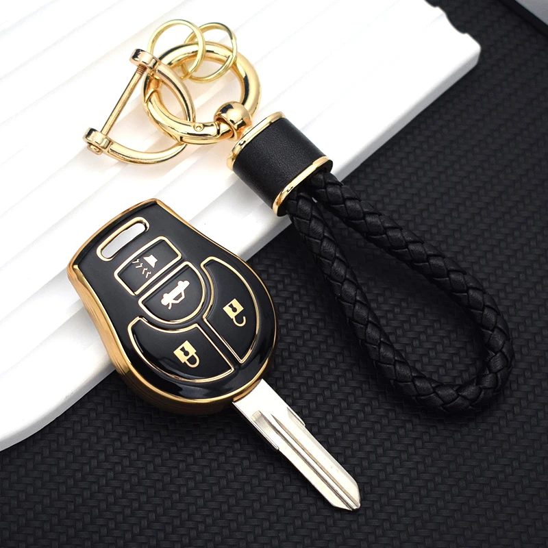 Shell Fob Holder Bag TPU Car Key Case Cover For Nissan Versa March Tiida Altima Armada Cube Juke Maxima Pathfinder Rogue Sentra