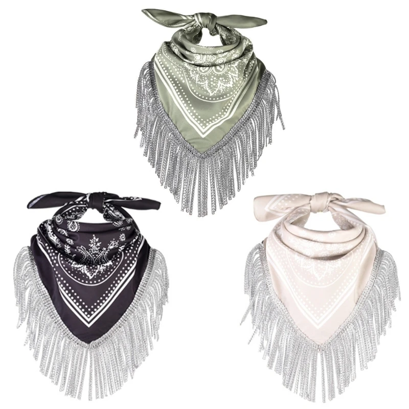 new Cowgirl Bandanas Shawl Rhinestones Fringe 2025 Paisley Scarf Bachelorette Bandanas Cowboys Bandanas Rhinestones Neckerchief