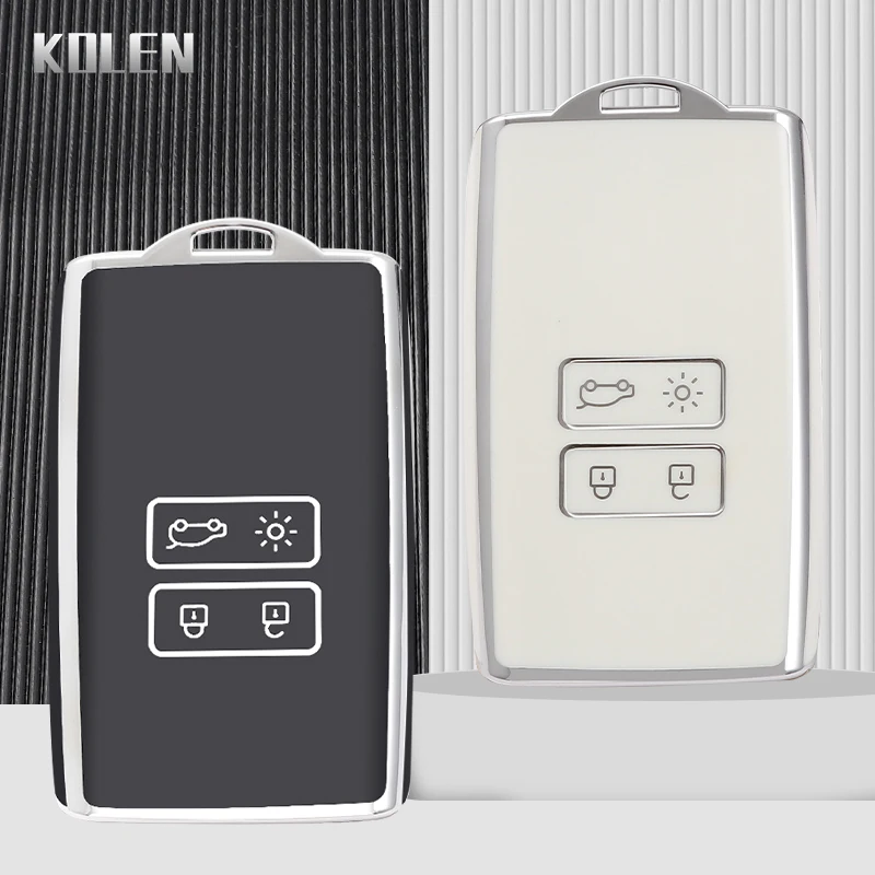 TPU Car Card Key Case Cover Shell Fob For Renault Koleos Captur Megane Clio Scenic Talisman Arkana For Dacia Sandero Accessories