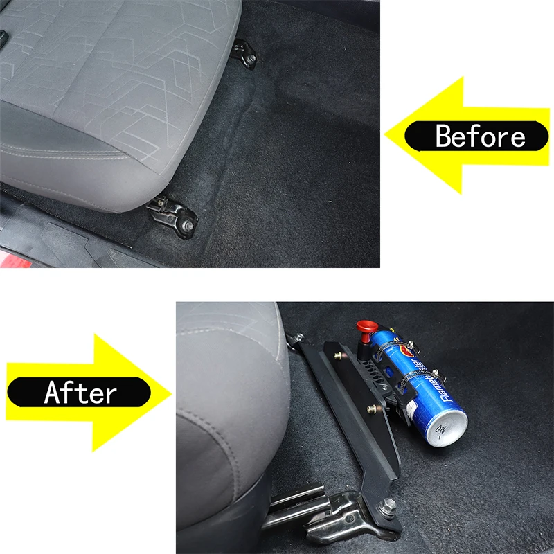 For Toyota Tacoma 2016-2022 Aluminum Alloy Car Seat Fire Extinguisher Bracket Multifunctional Fixed Bracket Accessories