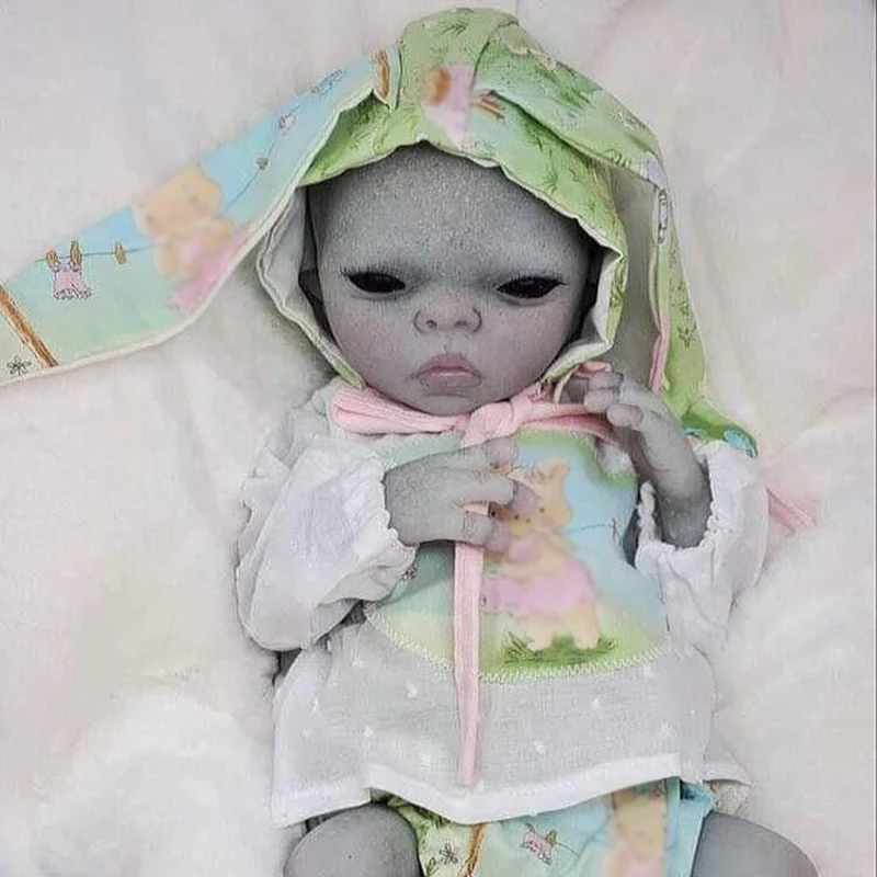 15inch Imani Alien Reborn Doll Kits Baby Premie Size Soft Touch Diy Unfinished Doll Parts Reborn Doll Kit