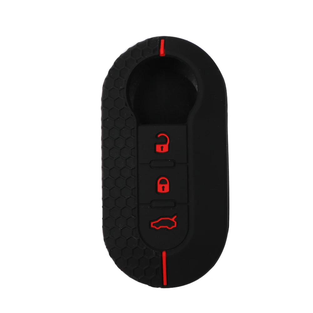 Silicone Remote Key Case for Fiat Dot Palio Attractive Panda Lancia Musa Grande Punto 500 500L Ducato Keychain Car Key Cover