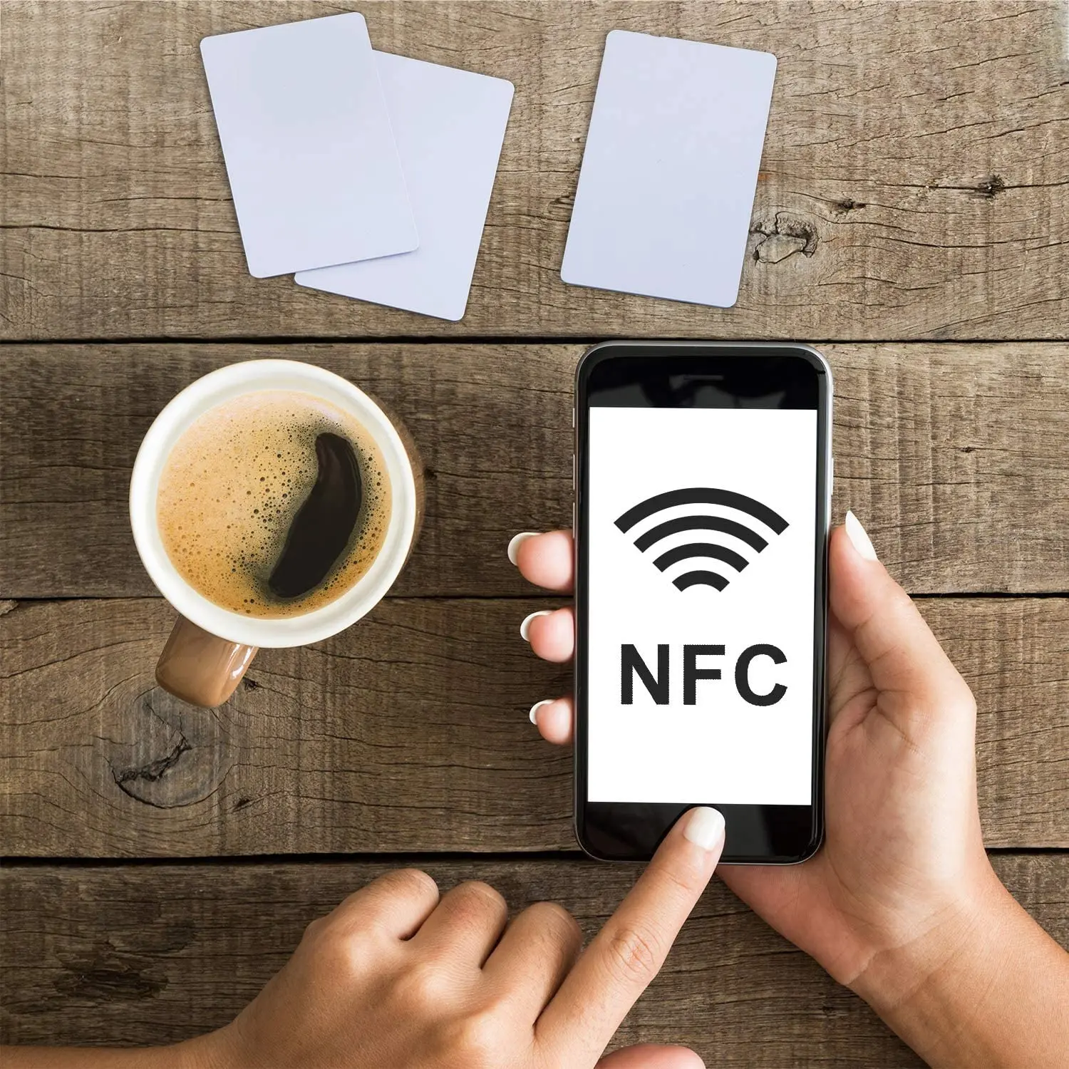 10Pcs NTAG215 NFC 215 Tags Rewritable Blank White Card Universal Label RFID Tags for NFC Phone and Device Available NFC Labels