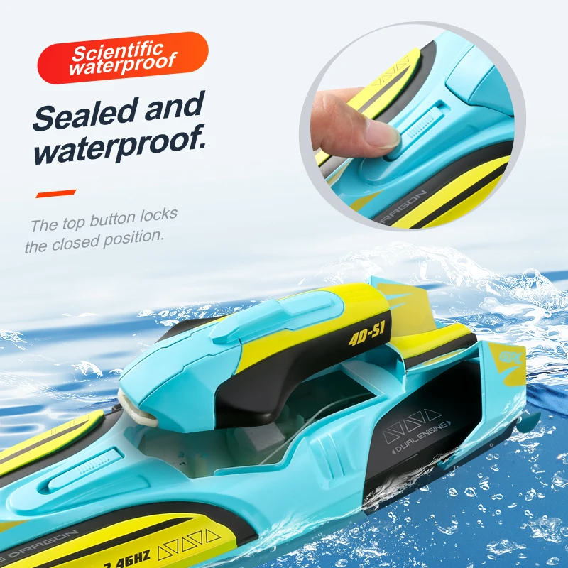 2023 Hot 35 KM/H RC High Speed Racing Boat Speedboat Remote Control Ship Water Game Kids Toys Children Gift remote control boat