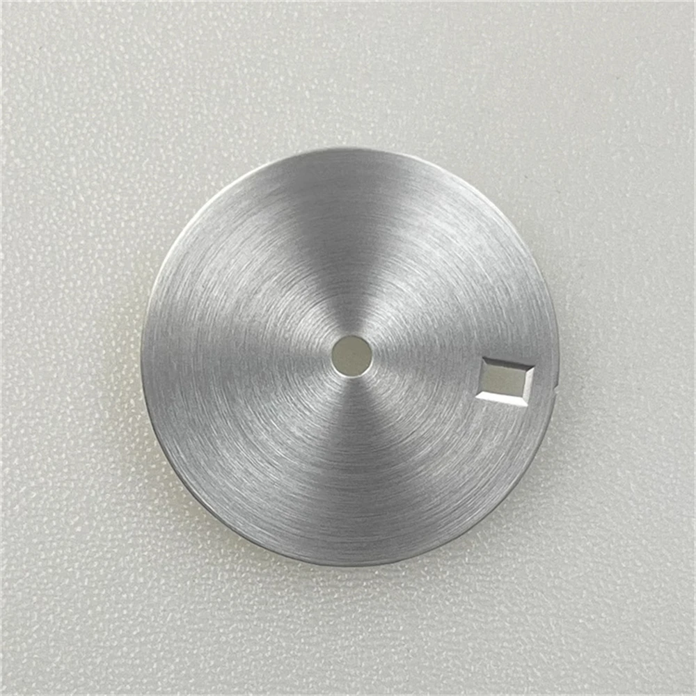 Simple Solid Color Silver/Black Watch Dial 28.5mm Round/Strips Texture Watch Faces for NH35 NH36 NH34 Movement Accessories