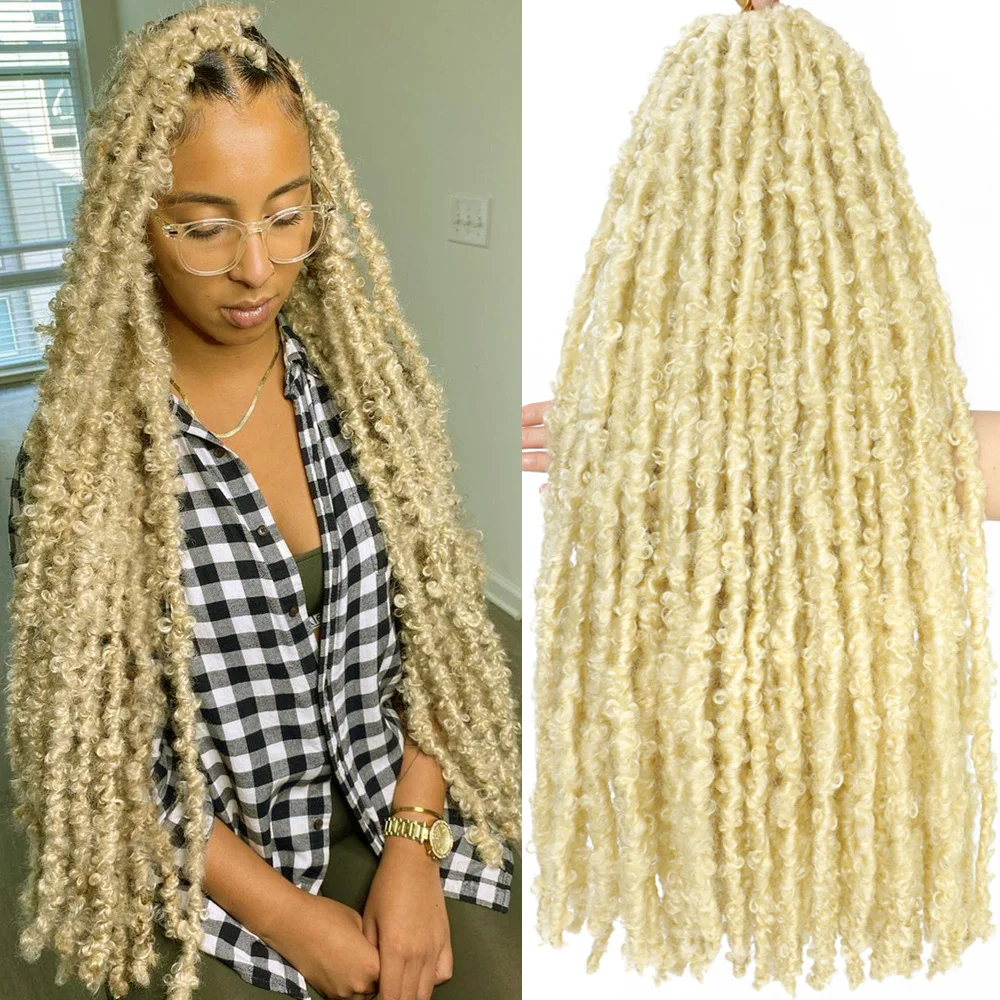 18 24 36 Inches Butterfly Locs Crochet Hair Distressed Locs Crochet Braids Messy Faux Locs Braiding Hair Extensions for women